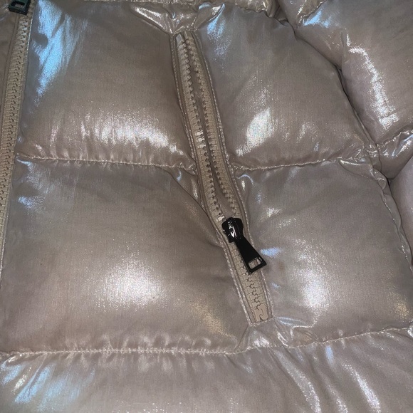 Moncler serifur giubbotto pink coat with detachable fur hood - Picture 2 of 10